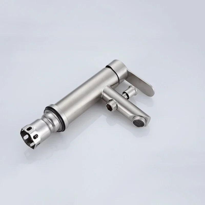 Cold Water Bathroom Basin Faucet Shower Head Shampoo