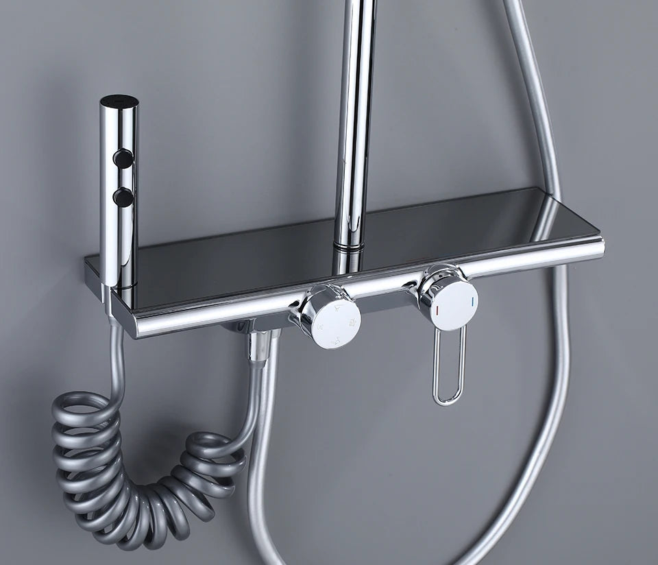 Vgx Luxury Chrome Shower System Four-Function Bathroom Shower