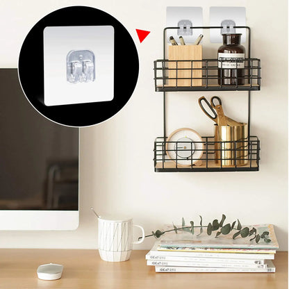1/10pcs Corner Shower Caddy Adhesive Sticker Hook Mount