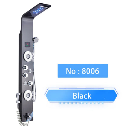 Shinesia Led Shower Panel Rainfall Bathroom Column Mixer