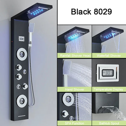 Luxury Led Shower Panel Spa Massage Jet Shower