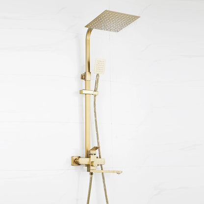 Luxury Rainfall Shower Height Adjustable 15cm Spout Bathroom
