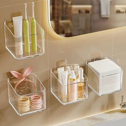 Shower Shelves Adhesive Clear Acrylic Bathroom Shower Caddy