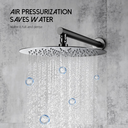 Bathroom Faucet Gunmetal Shower Faucet Wall Mounted 8/10/12