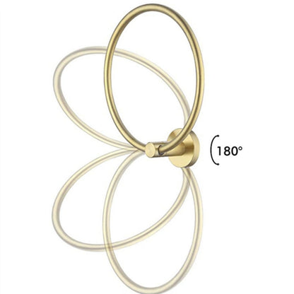 Towel Ring Black/Brushed Gold Stainless Steel Wall Hanging