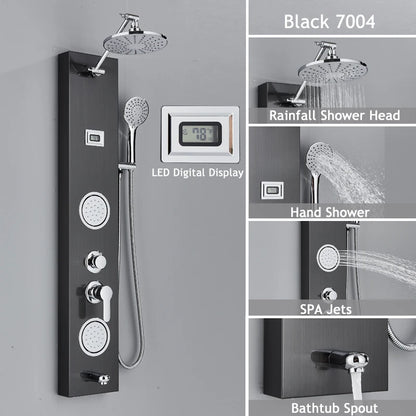 Luxury Led Shower Panel Spa Massage Jet Shower