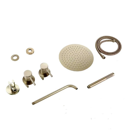 Jieni Rainfall Shower Faucet Brushed Gold Bathroom Shower