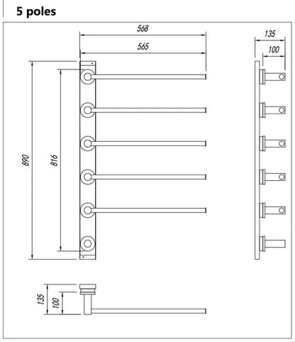 Intelligent Constant Temperature Electric Towel Rack 304