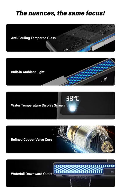 Luxury Spa Jet Shower System Led Display Copper