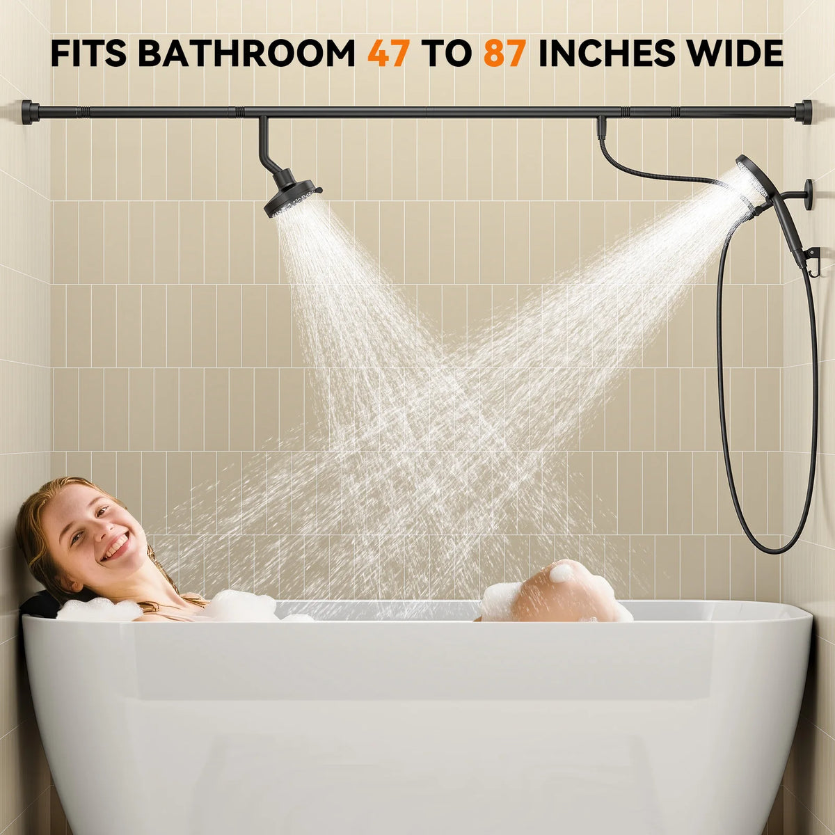 Tandem Shower Head Couples Dual Shower Head Handheld