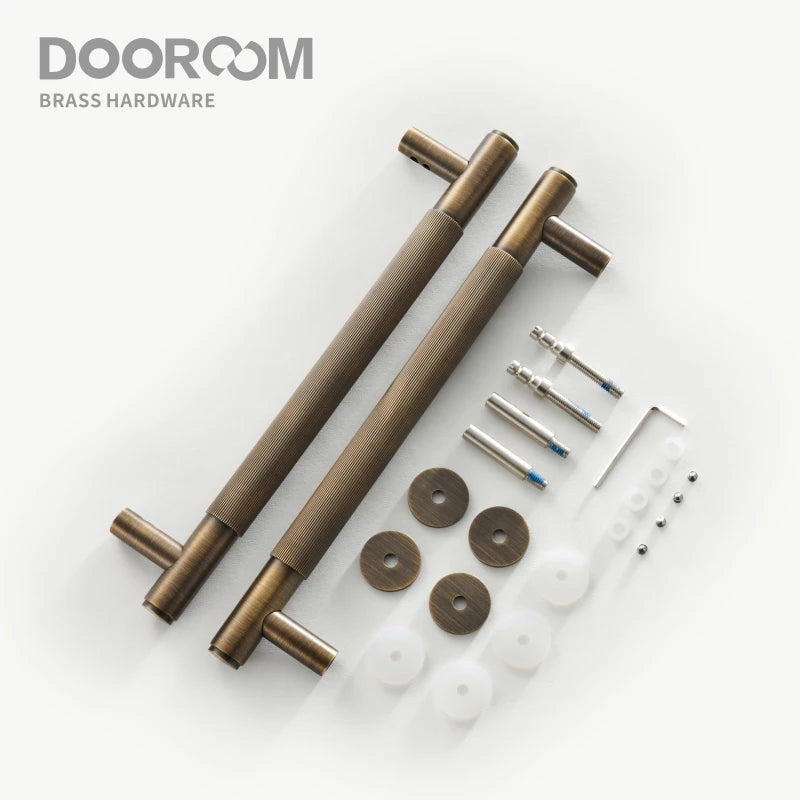 Dooroom Antique Brass Door Double Sided Stripe Linear