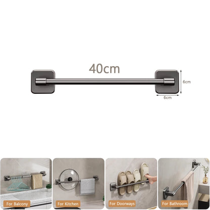 Bathroom Towel Rack Punch Black White Grey Bath