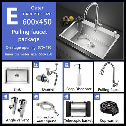 Multi-Functional Large-Capacity 304 Stainless Steel Rectangular