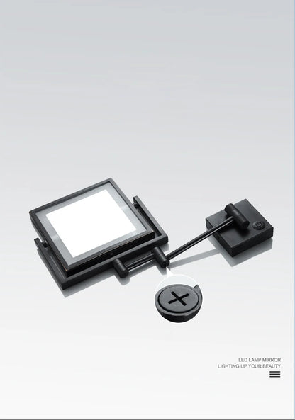 Led Bathroom Mirror 3x Magnifying Dual Arm Extendable