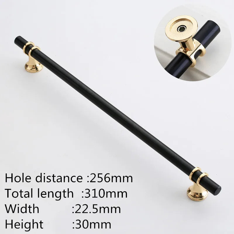 Kk&Fing Cabinet Wardrobe Door Golden Handles Lengthen Light