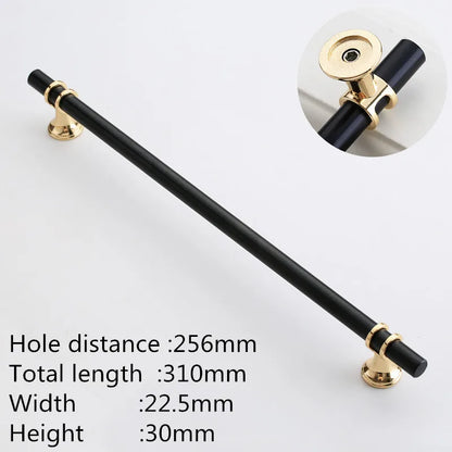 Kk&Fing Cabinet Wardrobe Door Golden Handles Lengthen Light