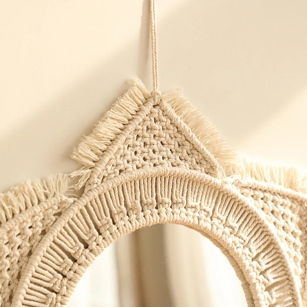 Wall Mirror Macrame Decorative Mirrors Boho Decor Wall