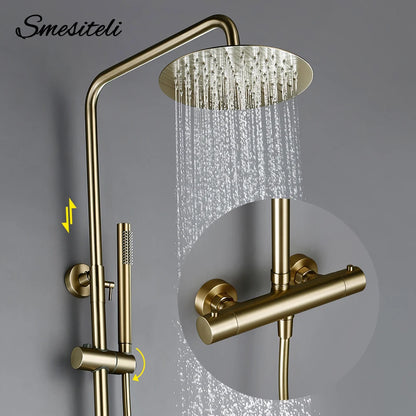 Shower System Thermostatic Shower Faucet Thermostat Bathroom