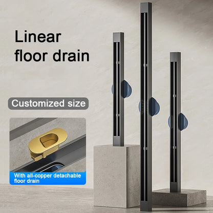 2cm Wide Floor Drain Stainless Steel Linear Narrow