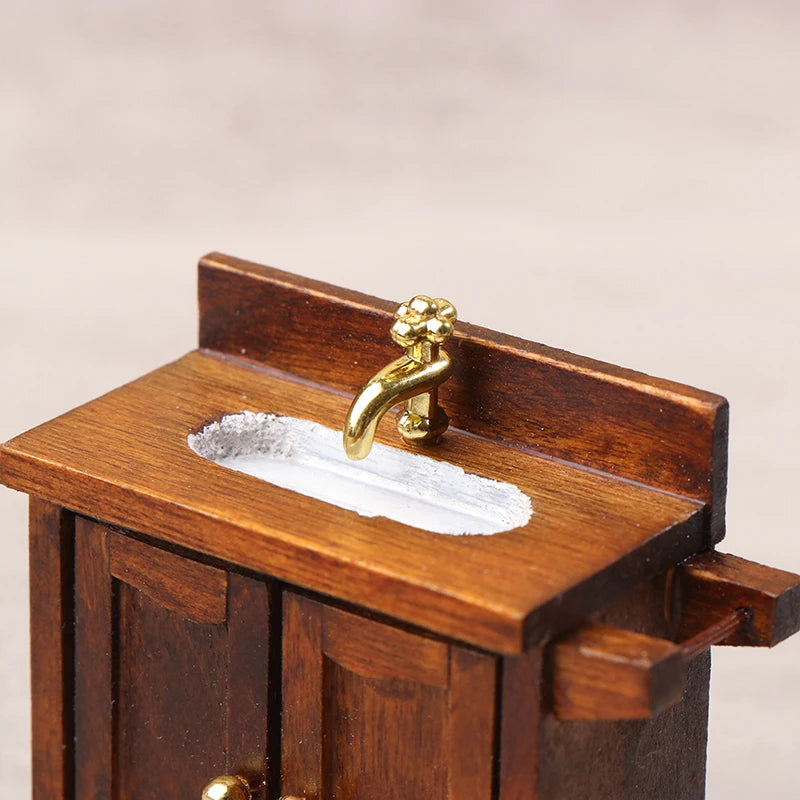 Realistic 1/12 Scale Dollhouse Simulation Wash Basin Toy