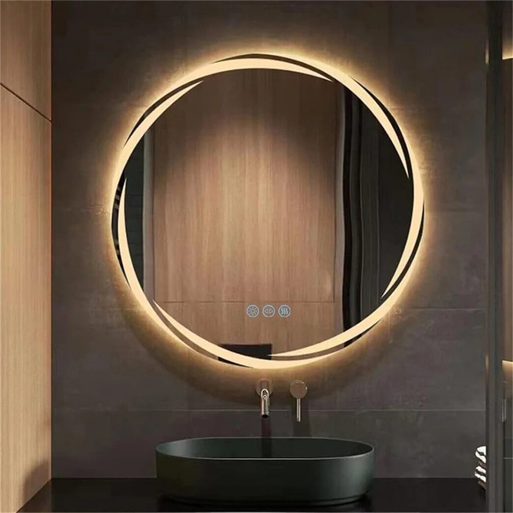 Anti-Fog Led Bathroom Mirror Circle Backlit Hd Wall