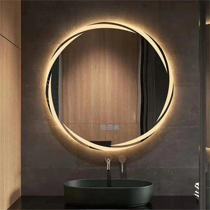 Anti-Fog Led Bathroom Mirror Circle Backlit Hd Wall