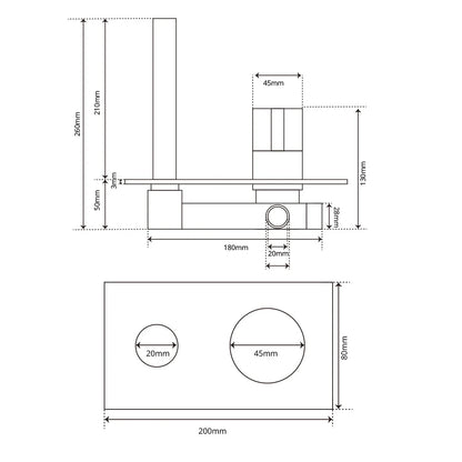 Bathroom Vanity Sink Mixer Cover Plate Cold Wall-Mount