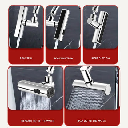 Universal Nozzle 360 Rotating Feather Waterfall Faucet