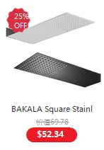 Bakala Black Golden Brass Shower Faucet Mixing Valve