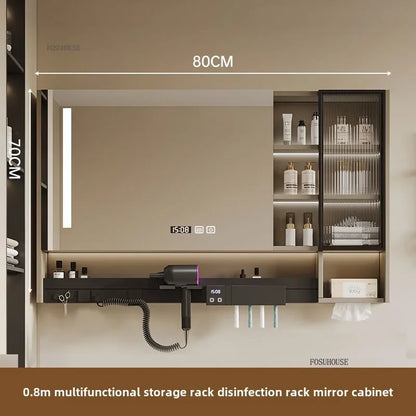 Smart Bathroom Mirror Storage Cabinet Light Bathroom Mirror