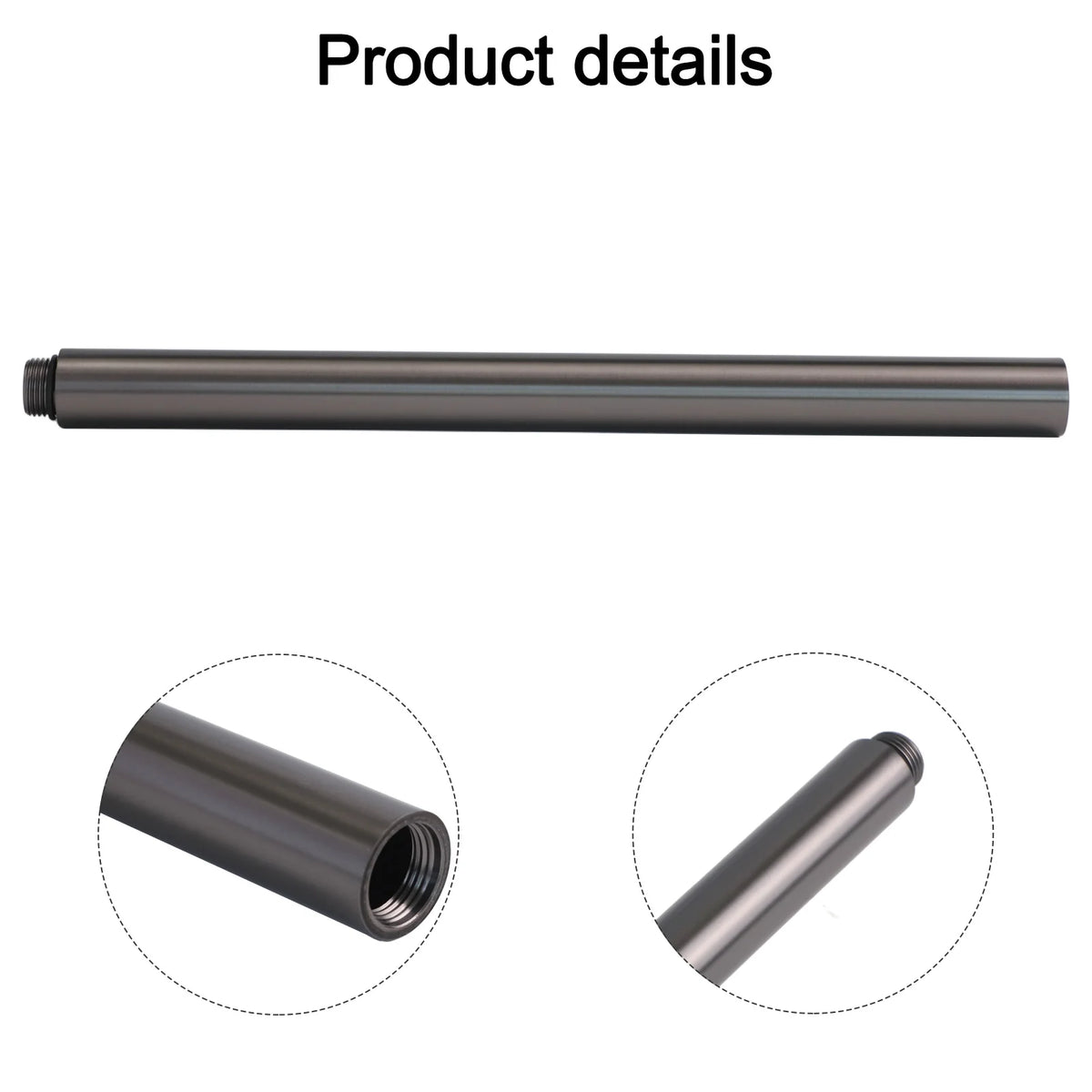 30cm Shower Extender Bathtub Shower System Black Grey