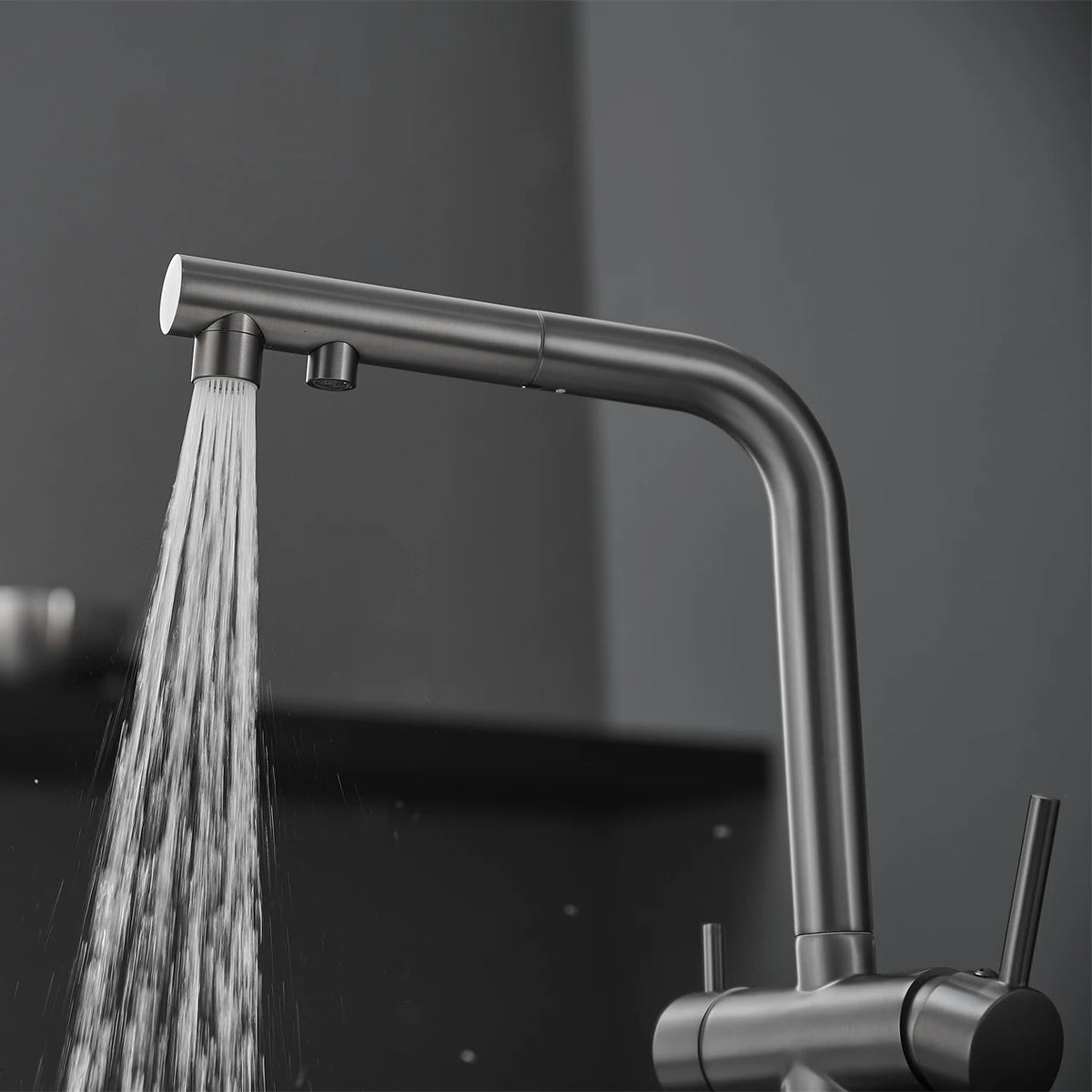 White Filter Pull Out Sink Mixer Faucets Quality
