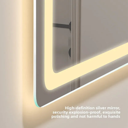 Hotel Bathroom Mirror Square Smart Led Bathroom Light