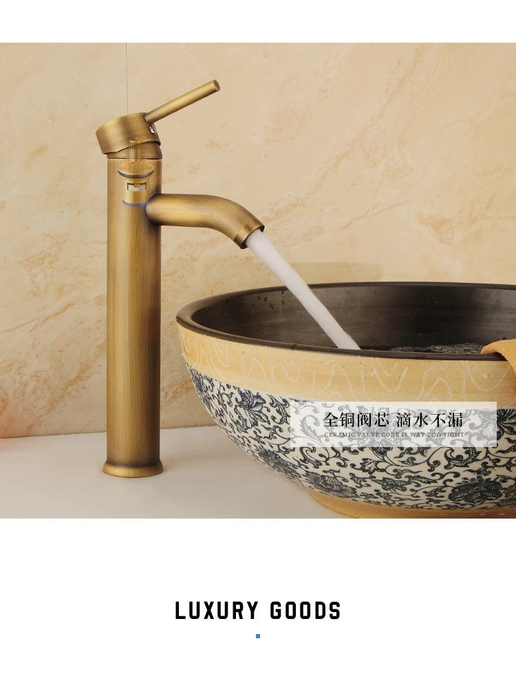 Antique Bronze Basin Faucets Bathroom Faucet & Cold
