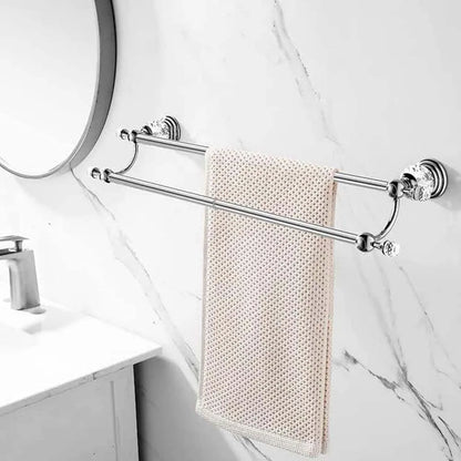 Luxury Crystal Gold Bathroom Hardware Wall Mounted Retractable