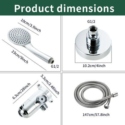In1 Handheld Shower Bracket Three-Way Water Distributor &