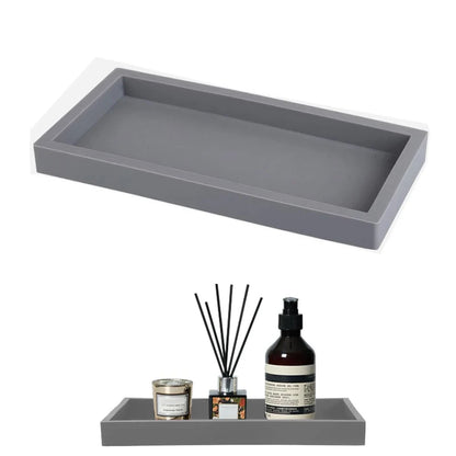 Bathroom Counter Tray Thickened Silicone Bathroom Vanity Tray