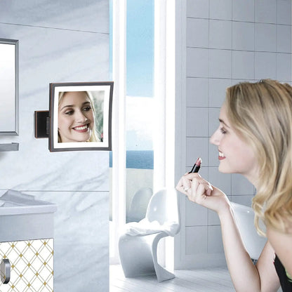 Square Touch Bathroom Mirror Wall Mounted Lighted Bathroom