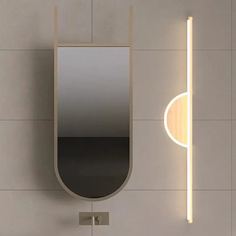 Modern Led Wall Lamp Bathroom Mirror Line Sconce