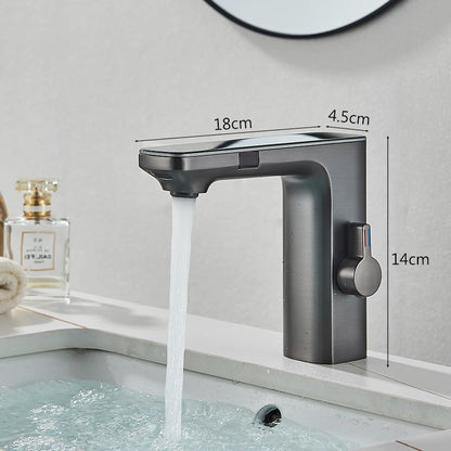Smart Sensor Basin Faucet Digital Display Screen Cold