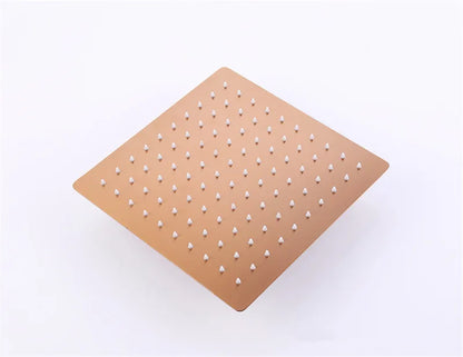 Tuqiu Bathroom Shower Rose Gold Square Rainfall Shower