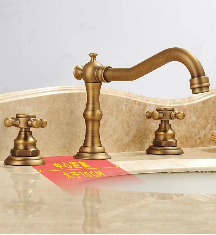 Widespread Bathroom Sink Faucet Hole Deck Mounted Dual