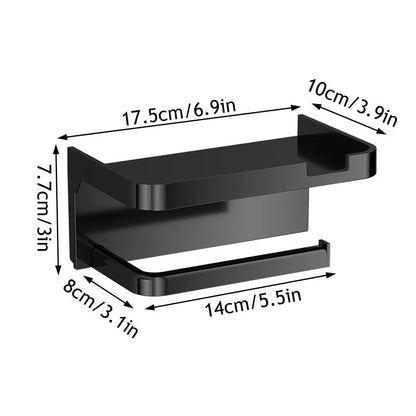 Plastic Toilet Paper Holder Wall Mounted No Drilling