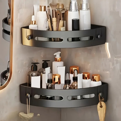 1/2pcs Bathroom No-Drill Wall Shelf Adhensive Shower Caddy