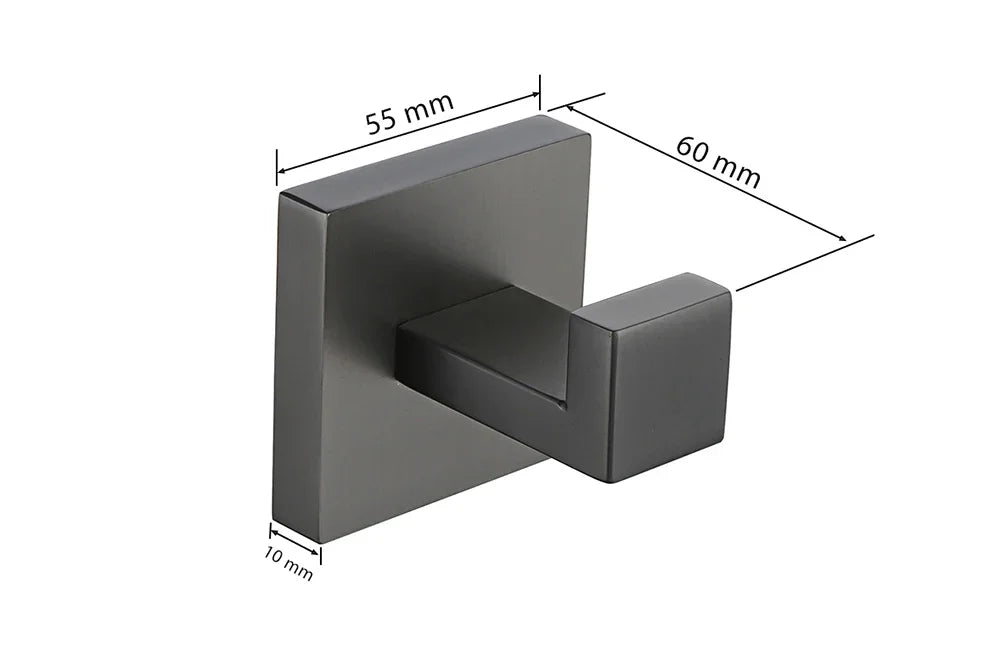 Gunmetal Stainless Steel Bathroom Accessorie Hardware Towel Rack