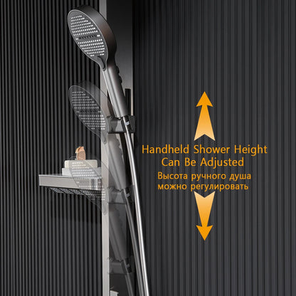 Luxury Bathroom Smart Rainfall Shower System Wall Mounted