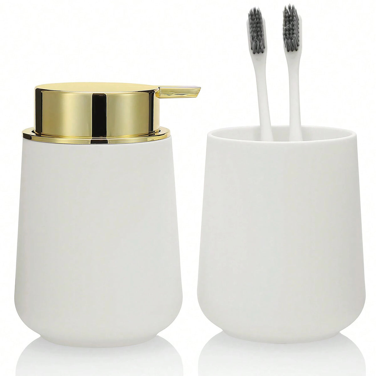 Bathroom Accessory - 2-Piece Soap Dispenser Cup Bathroom