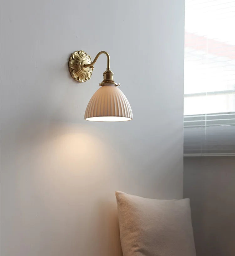 Iwhd Nordic Modern Led Wall Lamps Sconce Copper
