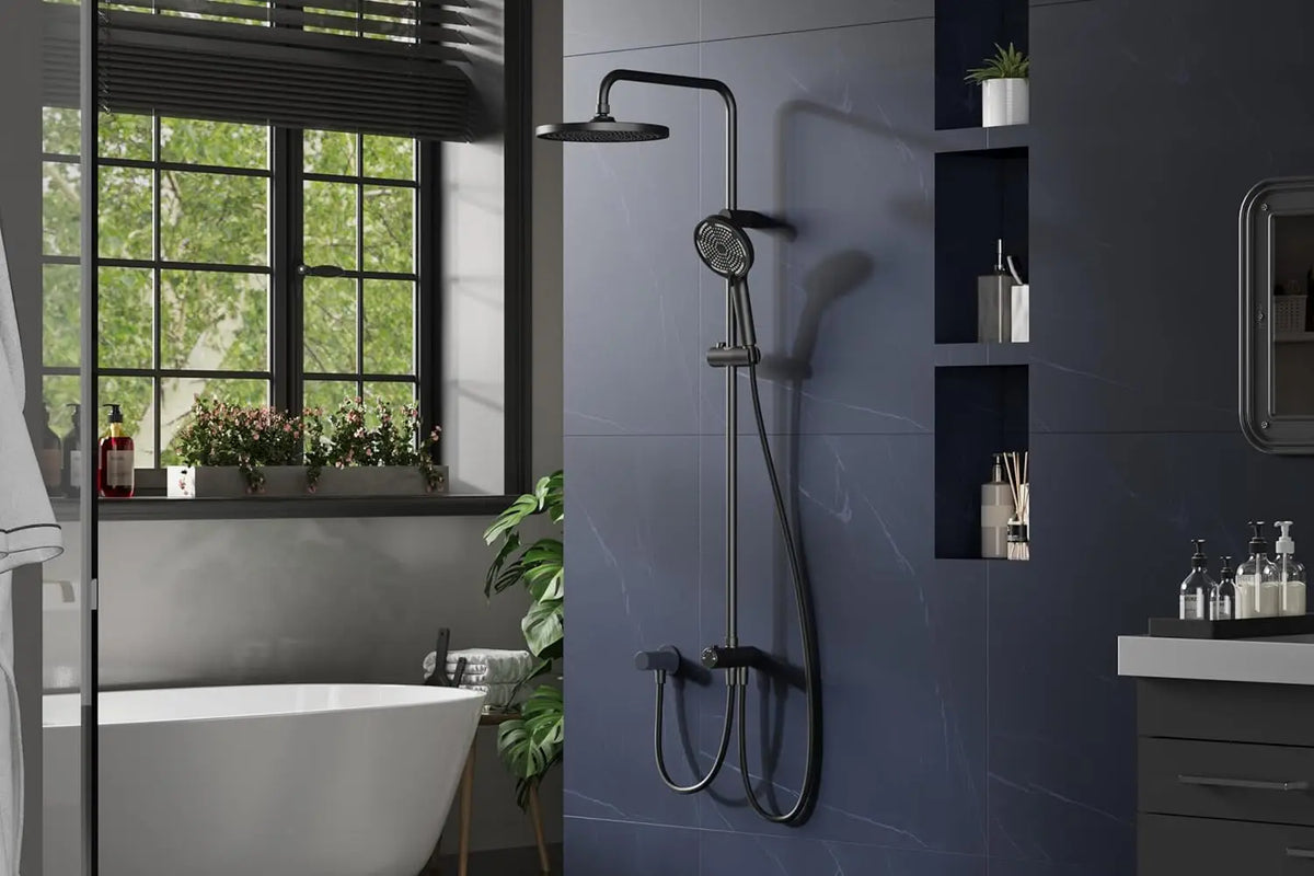 Bathroom Shower System Stainless Steel Showers Faucet Shelf