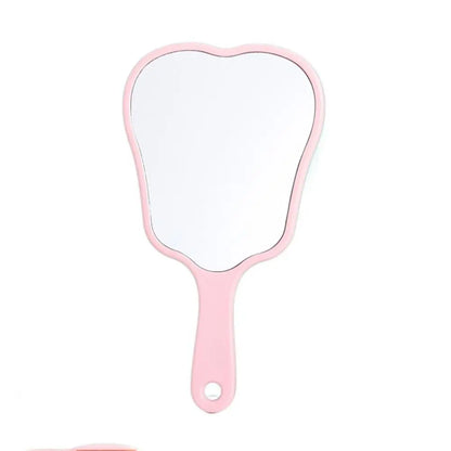 Durable Plastic Tooth-Shaped Mirror Mini Lightweight Handheld